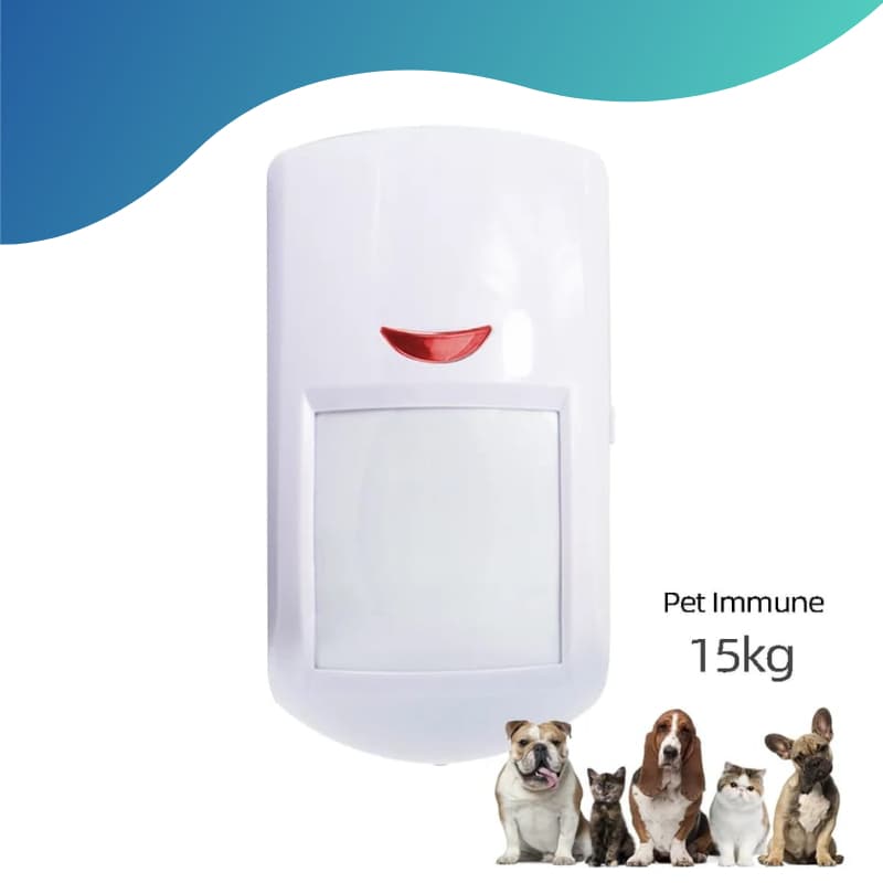 Sensor pete Imunidade a animais de estimação de até 15kg RF 433MHz