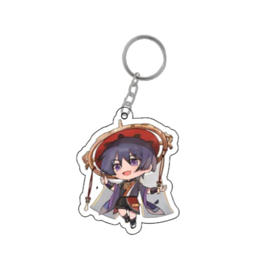 Chaveiros Scaramouche Wanderer Genshin Impact Chibi Acrílico Pingente Jogo Anime 6cm