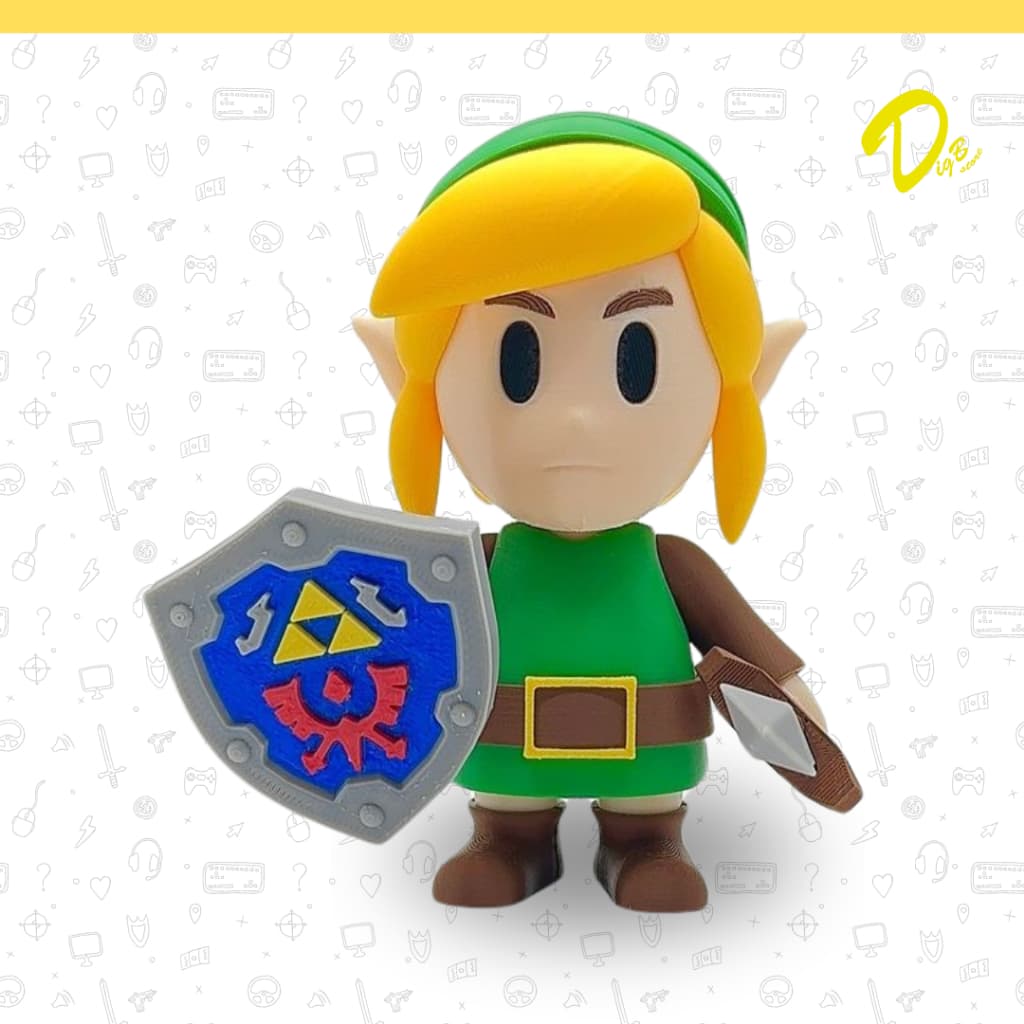 Miniatura Action Figure The Legend of Zelda Link Figura de ação Chibi Links Awakening