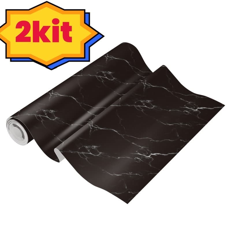 2 Unidades Papel De Parede Painel Autoadesivo Marmore Usável Em Fogão/Armário/Porta Inovação Com Filme Lavavel - Envio Já