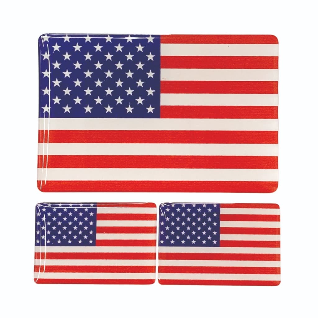 Bandeira Eua Estados Unidos Adesivo Resinado P/carro Moto