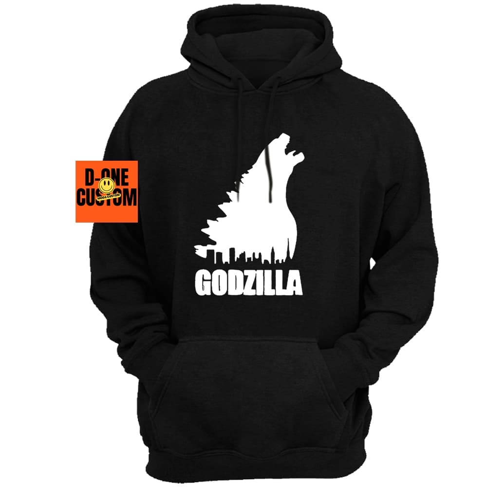 Moletom Estampado Casaco de Frio Godzilla com Capuz e Bolso Canguru Filme Ficção Cinema Lançamento
