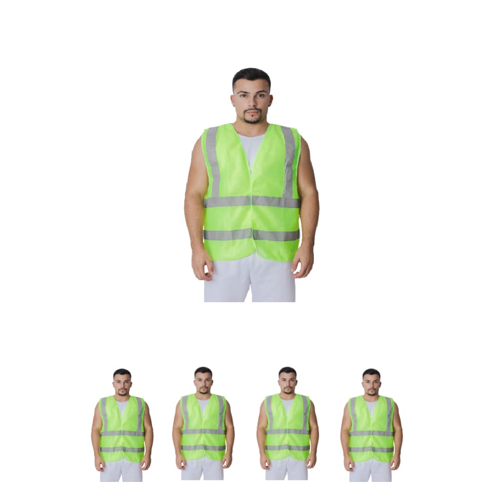 Kit 10 Coletes Segurança Refletivo Blusão Fluorescente