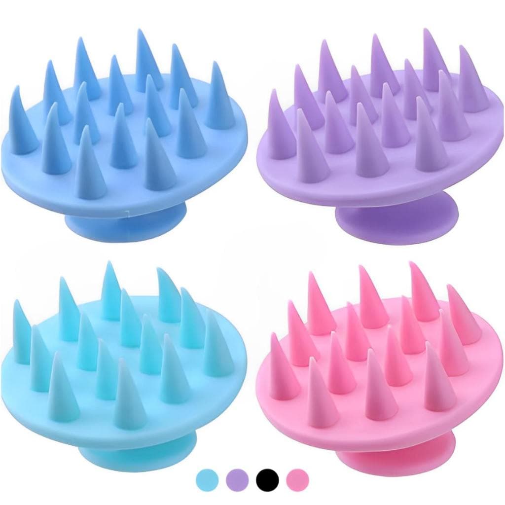 Escova Massageadora Silicone Capilar Couro cabeludo Anti Queda e Anti Caspa Lavar Cabelo e Corpo