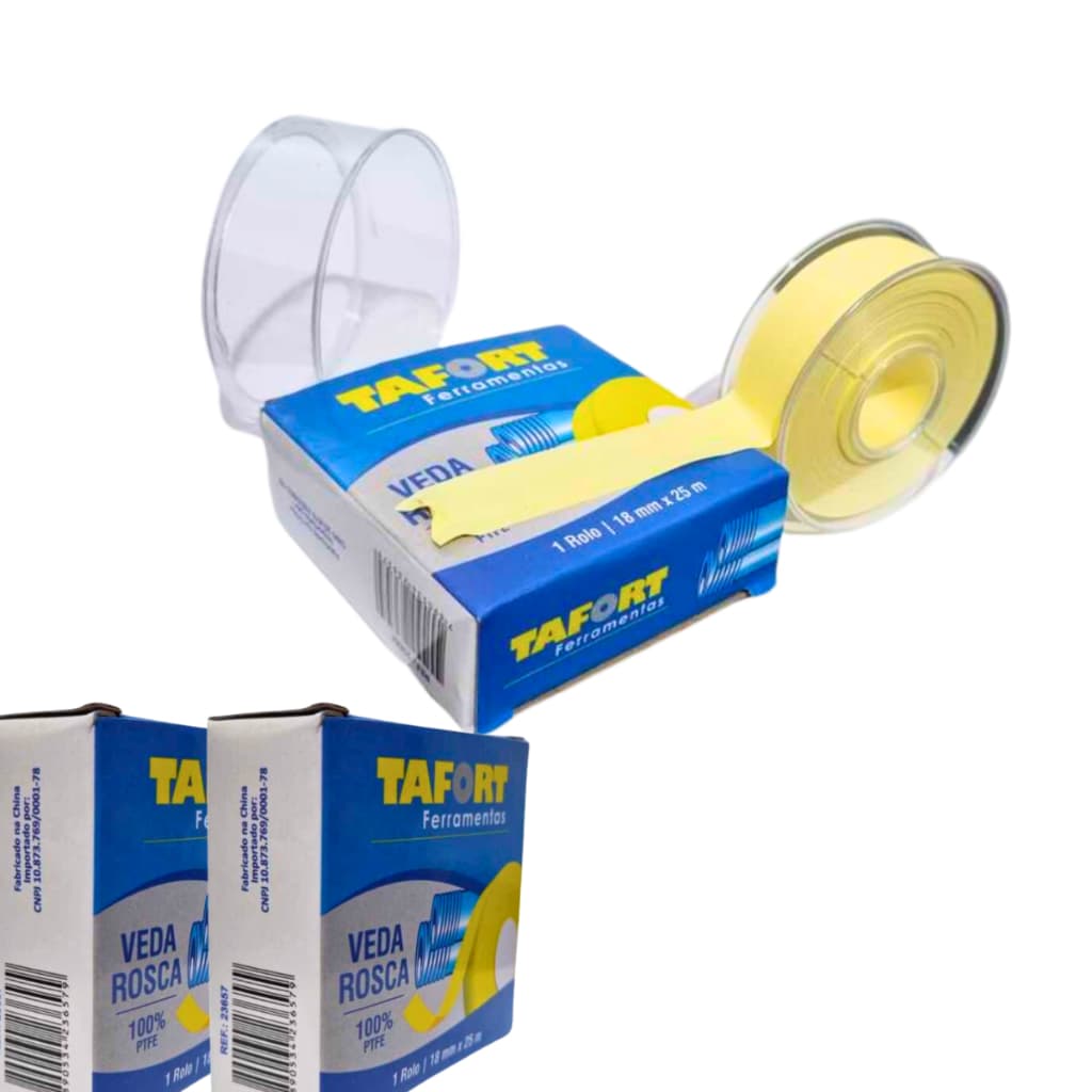 Veda Rosca Tafort 18x25 Amarela 100% Teflon Original Tafort