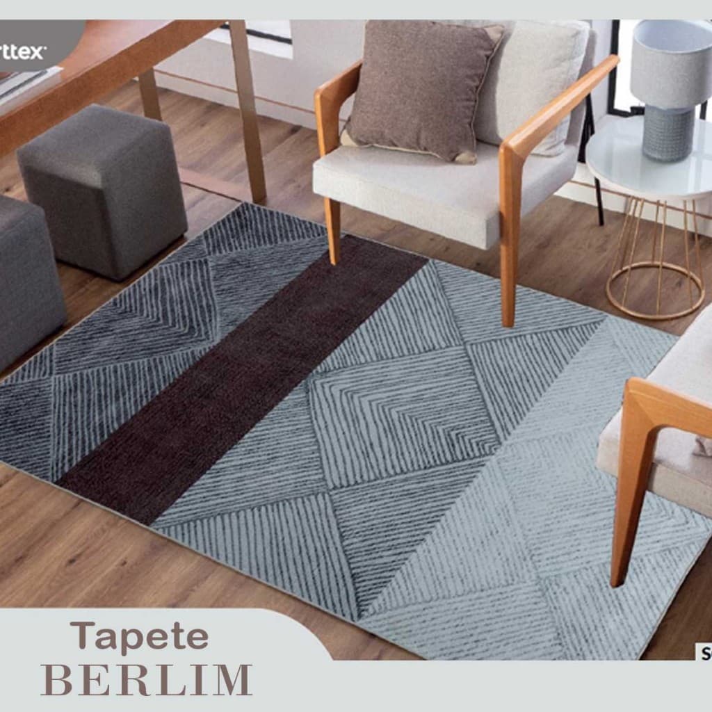 Tapete Sala Quarto Antiderrapante 1,40m x2,00m Estampado