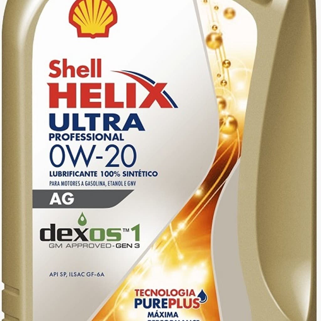 Óleo De Motor Shell Helix Ultra Professional 0W20 Dexos 1 GEN 3 100% Sintético NORMAS GM - 1 Litro