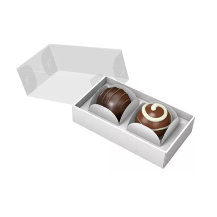 10 X Caixa Brigadeiro P/ 2 Doces Gourmet / Doces / Bombons