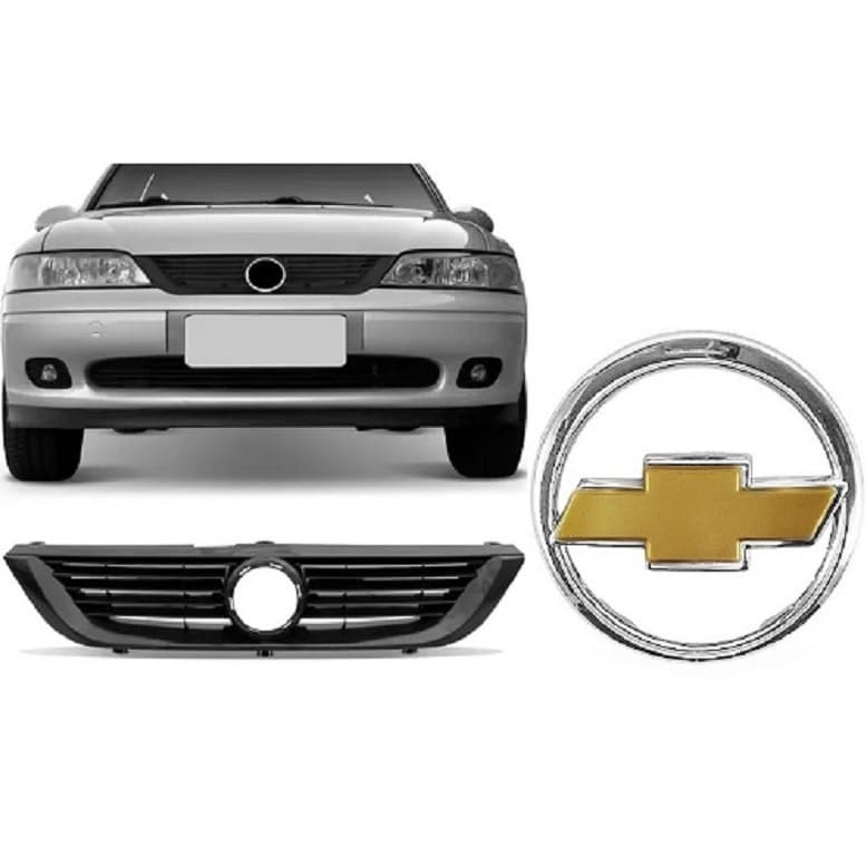 Grade Radiador Vectra 97 98 99 2000 2001 2002 2003 2004 2005 Emblema Dourado 12014