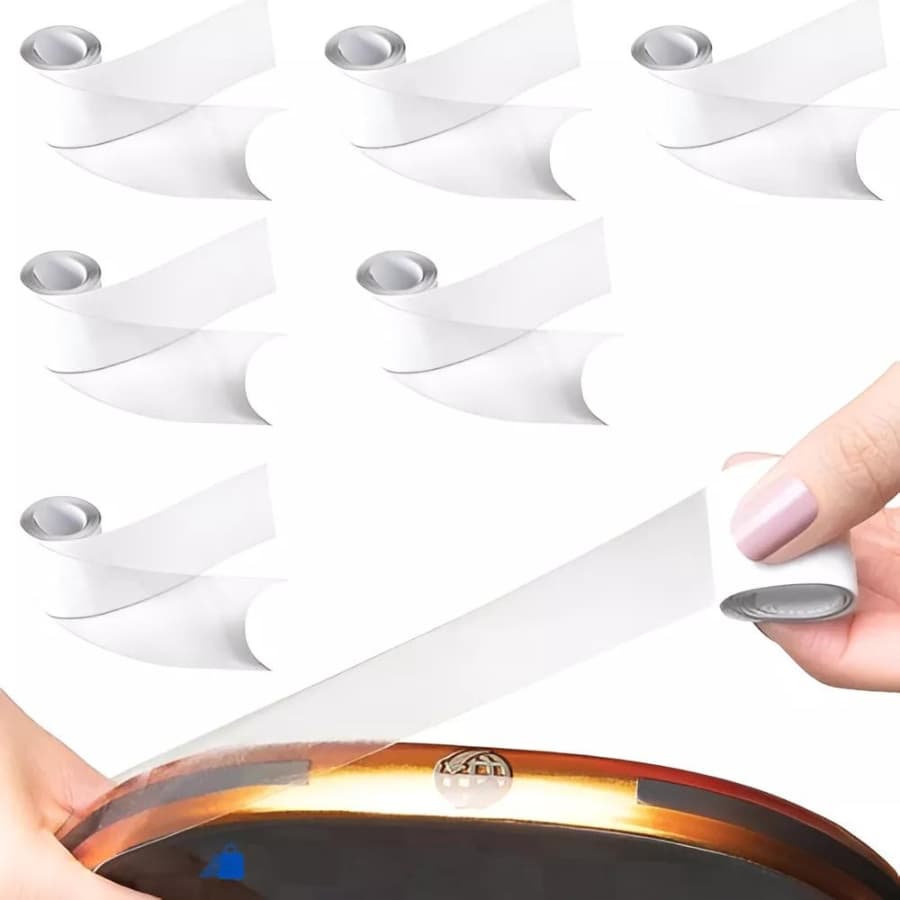 Kit 6 Fitas Protetora De Raquete Beach Tenis Transparente Optum