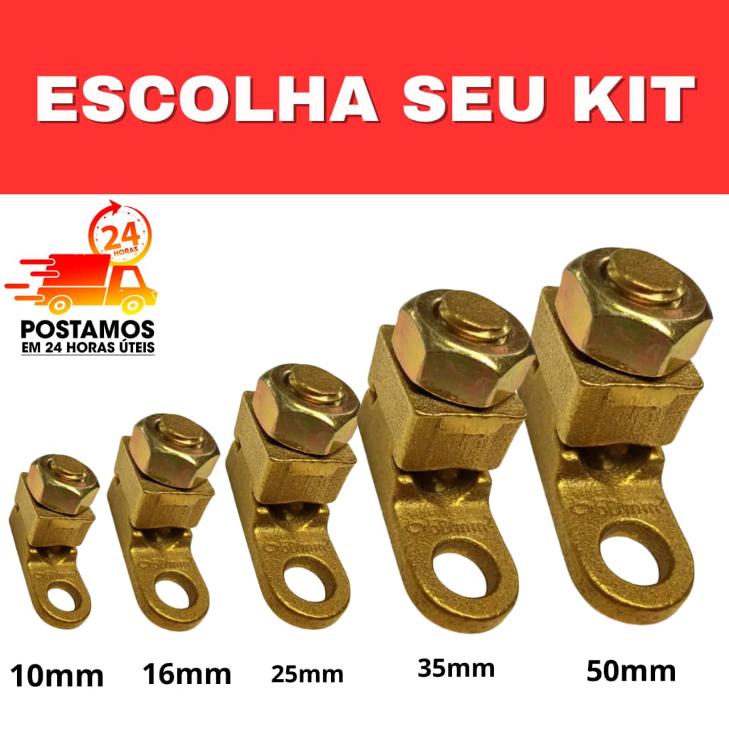 Terminal Sapata Aperto Pressão Para Cabos10mm 16mm 25mm 35mm  50mm