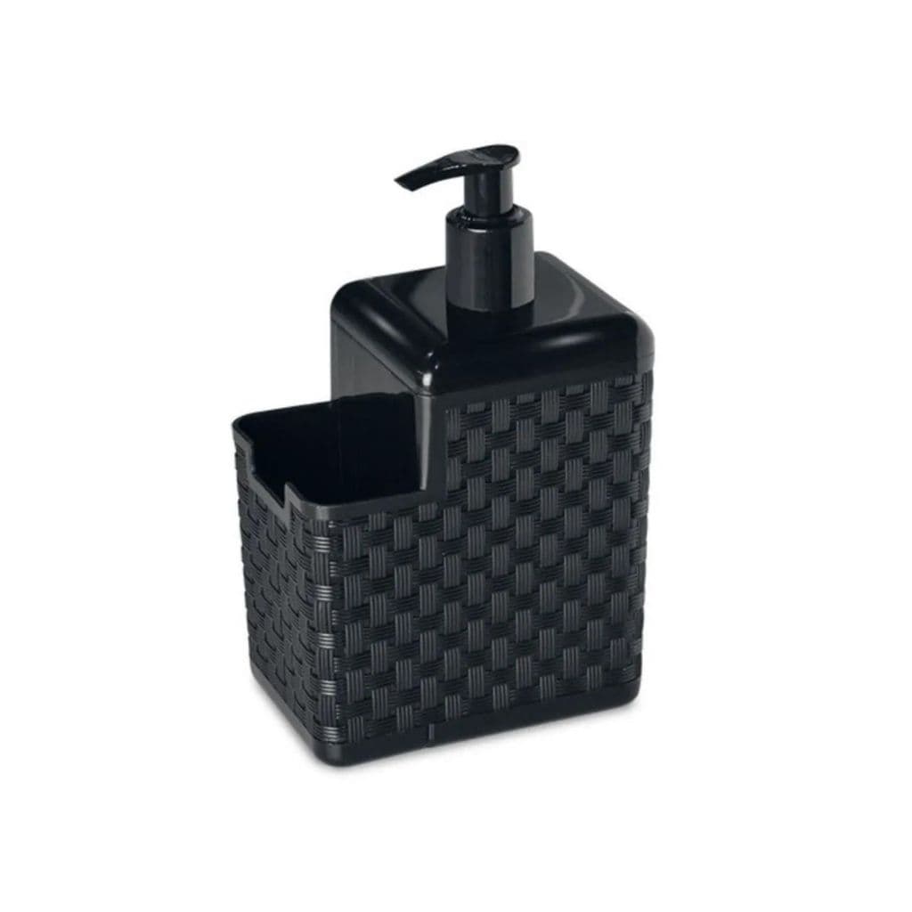 Porta Detergente e Esponja Com Bico Dosador Rattan Preto 25775 Arqplast