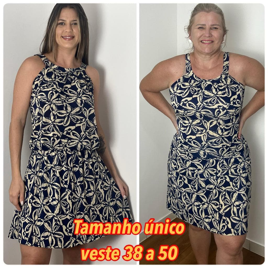 Vestido Alcinha Com Elástico Na Cintura tipo Saída de Praia e Piscina Alça Malha Fria Liganete