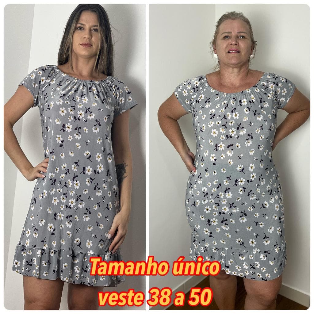 Vestido Ciganinha Soltinho Moda Casual Opção Evangélica   Envio dentro de 24h