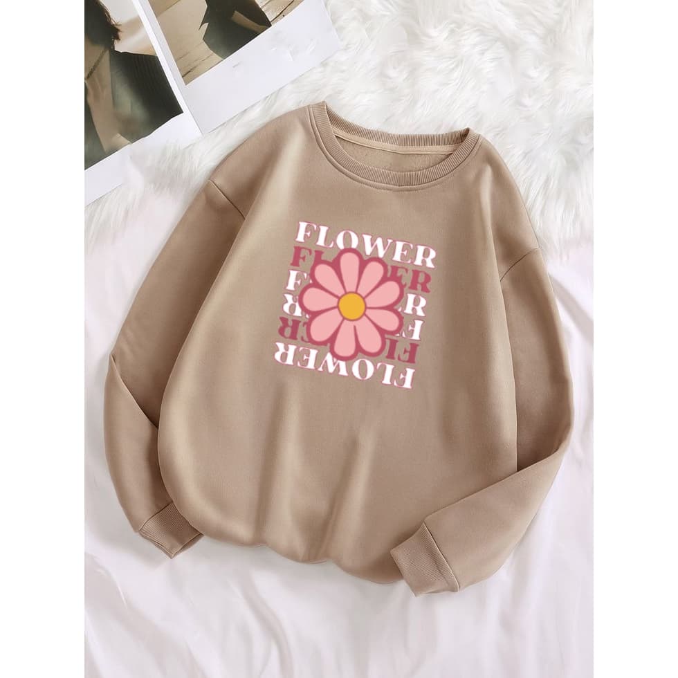 Moletom Feminino Fofo Moleton Feminino Estiloso Casaco gola careca