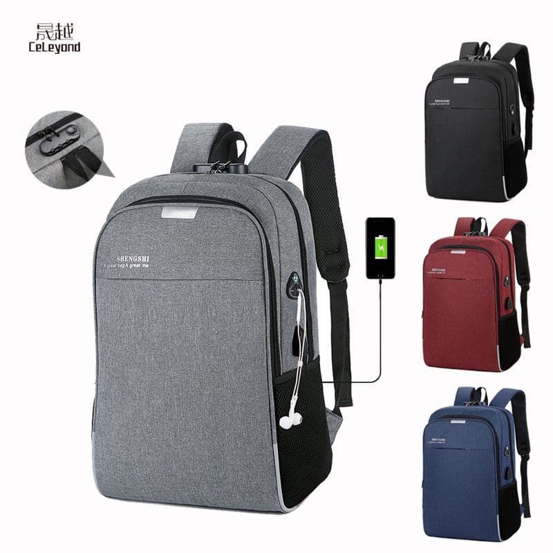 Mochila Masculina E Feminina Para Escolar Viagem Notebook Conjunto USB