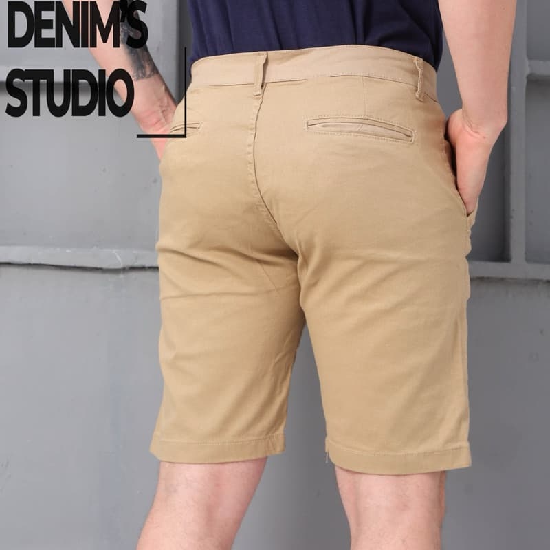 Denim’s  studio BERMUDA  sarja colorido algodão embutido masculino alfaiataria