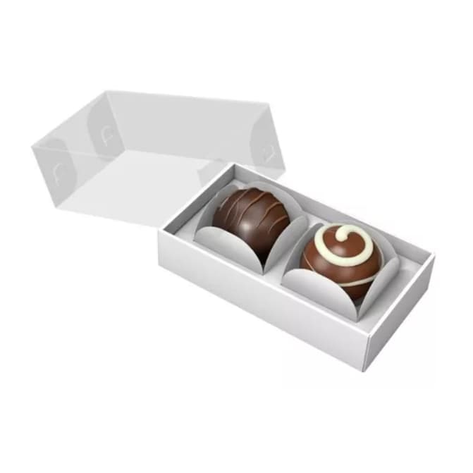 100 X Caixa Brigadeiro P/ 2 Doces Gourmet / Doces / Bombons