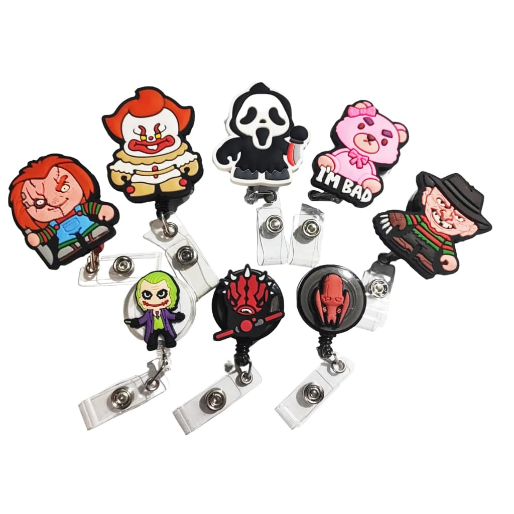Porta Crachá Terror Pânico Chucky IT- A Coisa Coringa Roller Clip