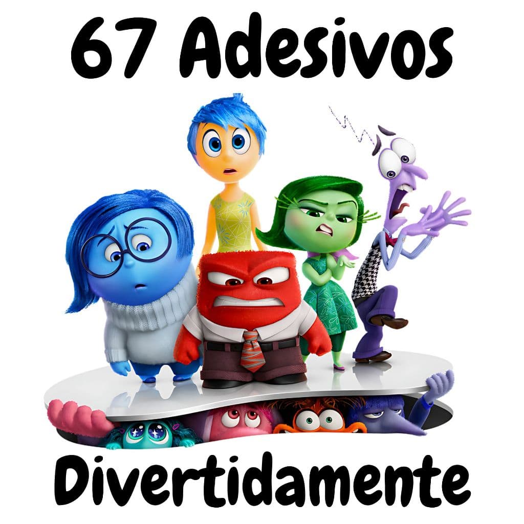 Kit 67 Adesivos Divertidamente para planners, agendas, cadernos, copos, notebooks, a prova d'água