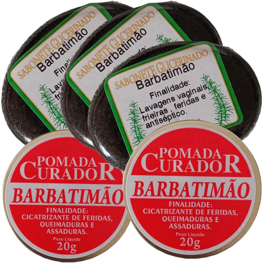 kit tratamento feridas - cicatrizante - assaduras barbatimão original