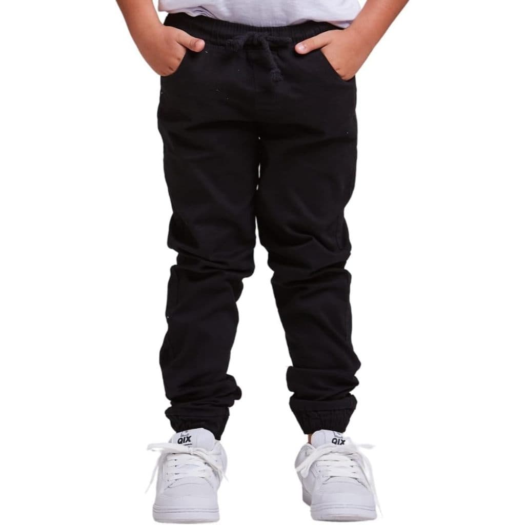 Calça JEANS Jogger Infantil Com Punho Elástico Top