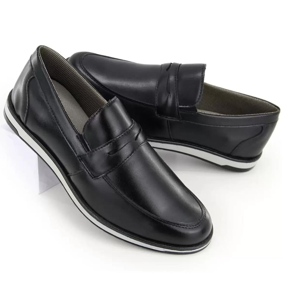 Sapato Masculino de Couro Inglês Confort Mocassim Oxford Masculino Calce Fácil Promoção