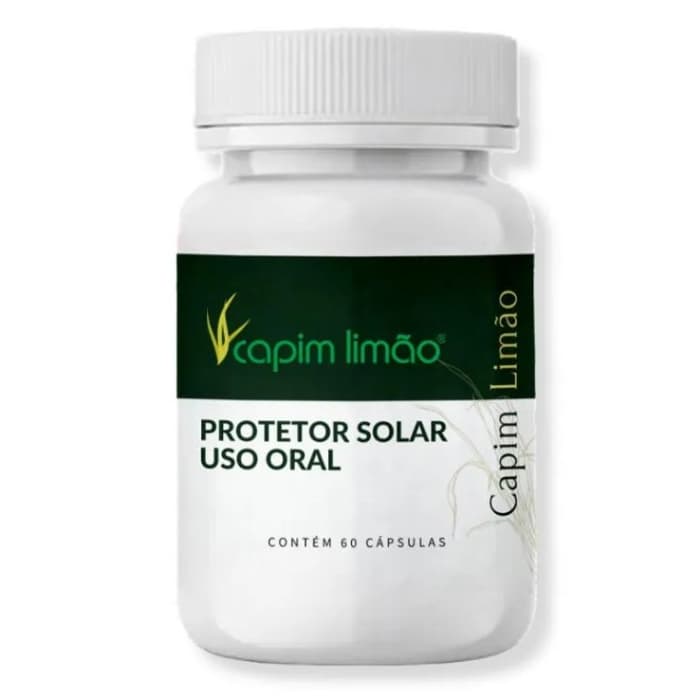 Protetor Solar Uso Oral Capim Limão 60 Capsulas
