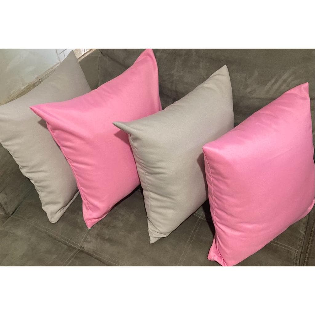 Kit 6 capas de almofada Oxford cinza com várias cores 45cm x 45cm