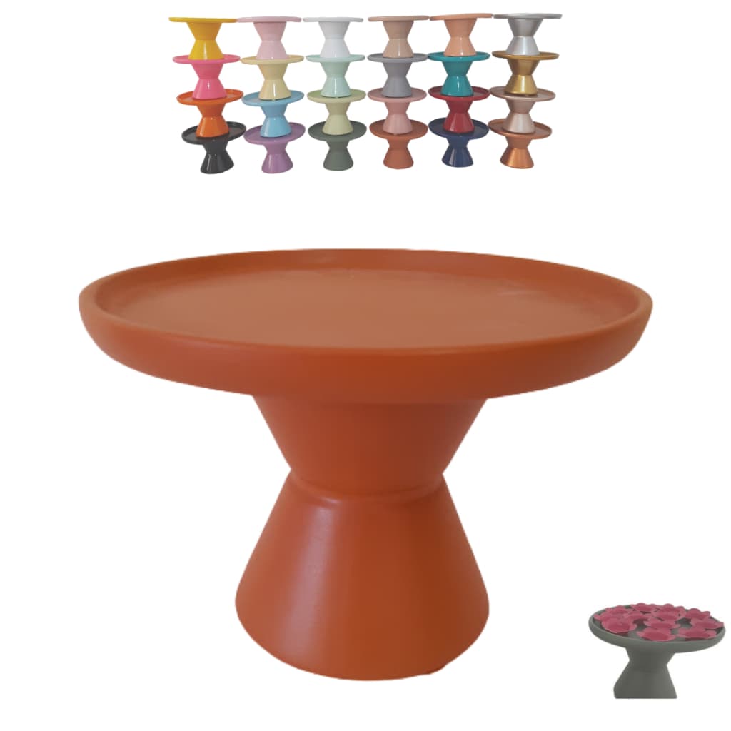 Bandeja boleira Cone Cerâmica louça prato Doceira Pequena Decoração de festa aniversário