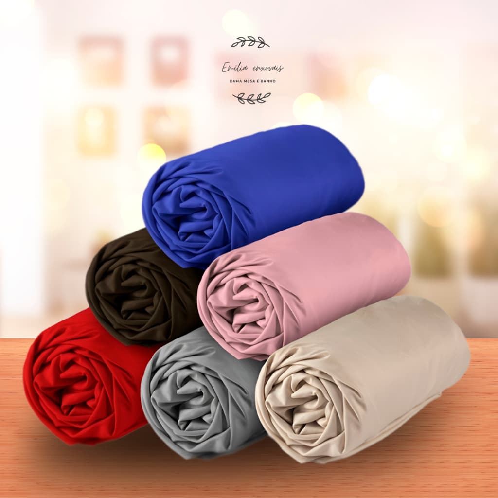 Lençol Cama Casal Queen Avulso Com Elástico Liso
