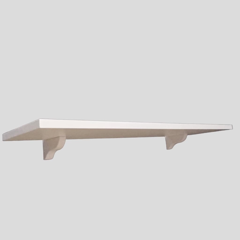1 Prateleira Lisa Mdf 15mm Branco 90 x 20 Cm, Com 2 Suporte Bico de Tucano , 2 Buchas e 2 Parafusos