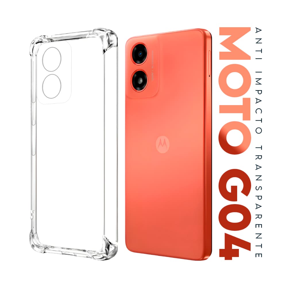 Capa Capinha Anti Impacto Transparente + Película De Hydrogel HD Para Moto G04 Xt2421 6.56