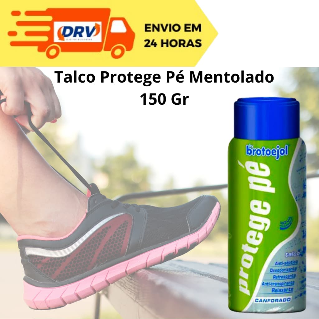 Talco Protege pé Mentolado - Talco para os Pés - Talco Para pé Brotoejol Mentolado
