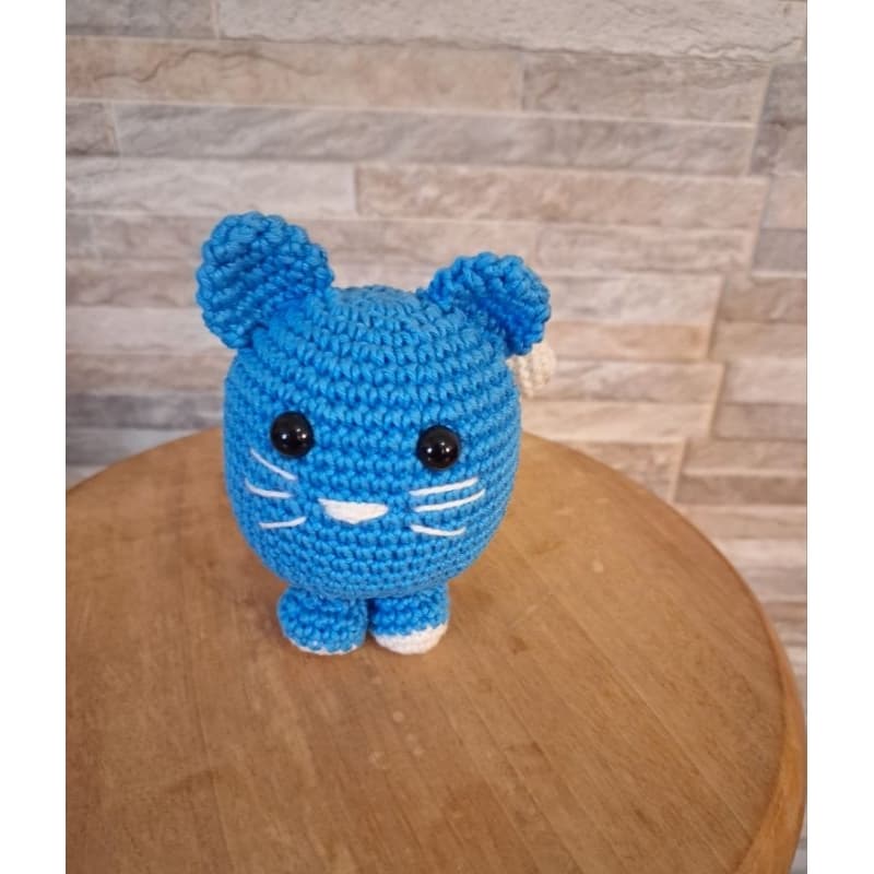 Chaveiro Gatinho Bola amigurumi crochê.