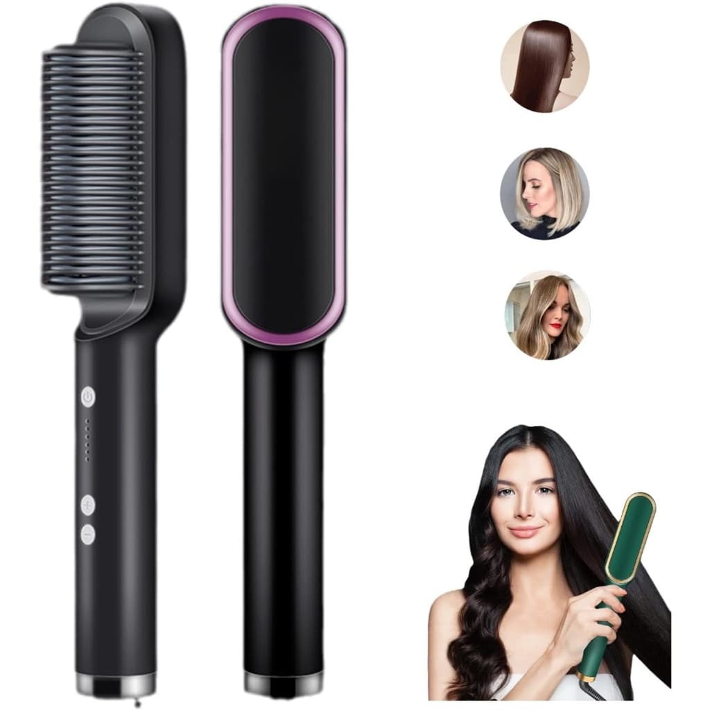 A escova de pente reta elétrica é 3 em 1 para todos os tipos de cabelo 30444