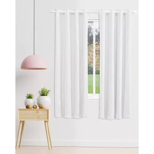 Cortina Bella Janela 260x170cm Blackout 100%  Branco