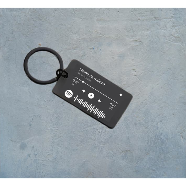 Tag aço inox, chaveiro comemorativo, código Spotify, presente, escaneável,  gravação de texto, parte de música, gravuras
