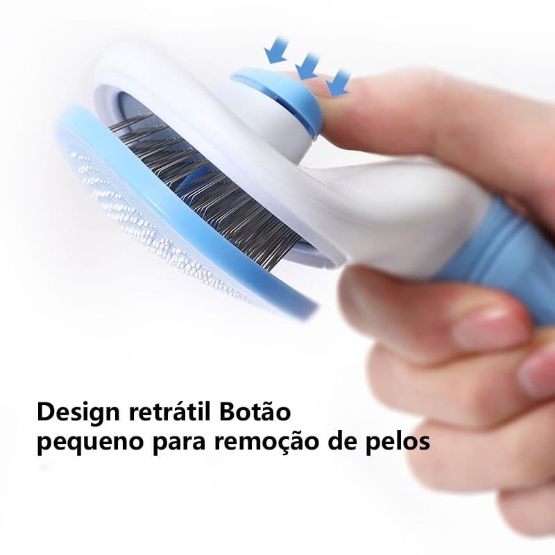 Escova rasqueadeira removedor de pelos gato cachorro pets animais pelos
