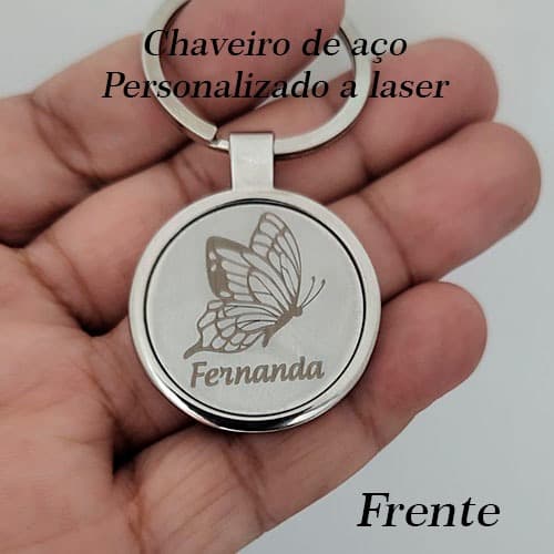 Chaveiro de Aço - Batizado - Debutande - Gravado a Laser