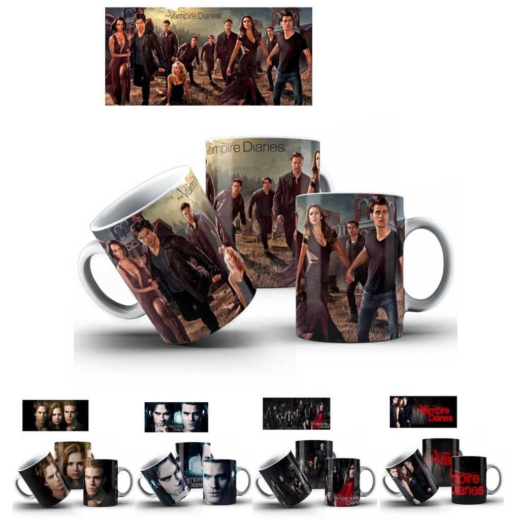 Caneca The Vampire Diaries de Porcelana COM NOME - Vários modelos
