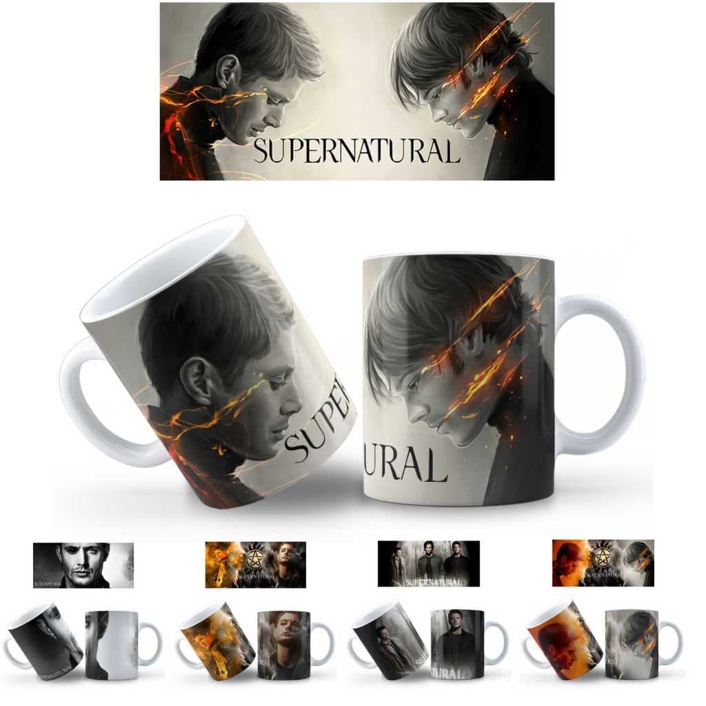 Caneca Supernatural de Porcelana COM NOME - Vários modelos