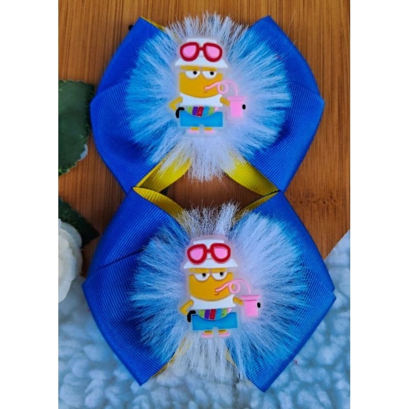 Laço infantil minions/Parzinho laço minions