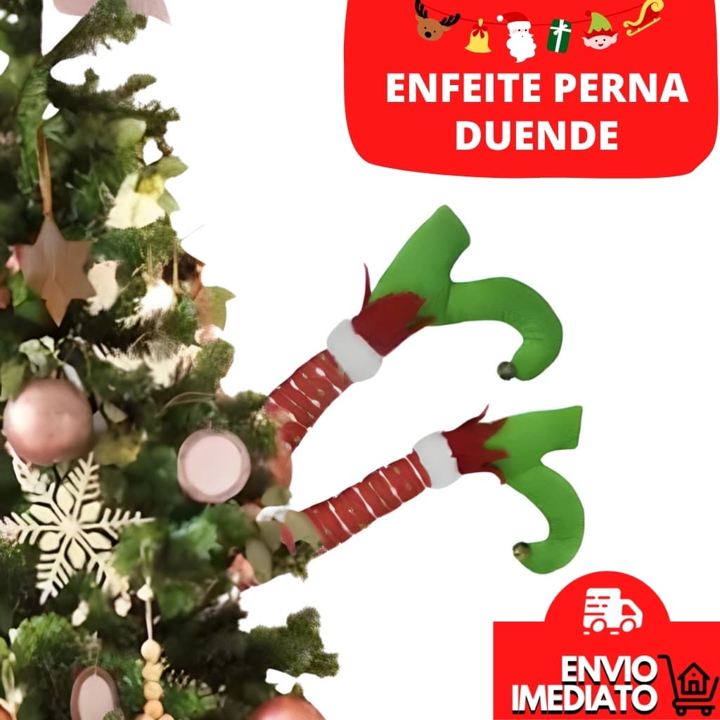 Perna Duende Para Enfeitar Árvore De Natal
