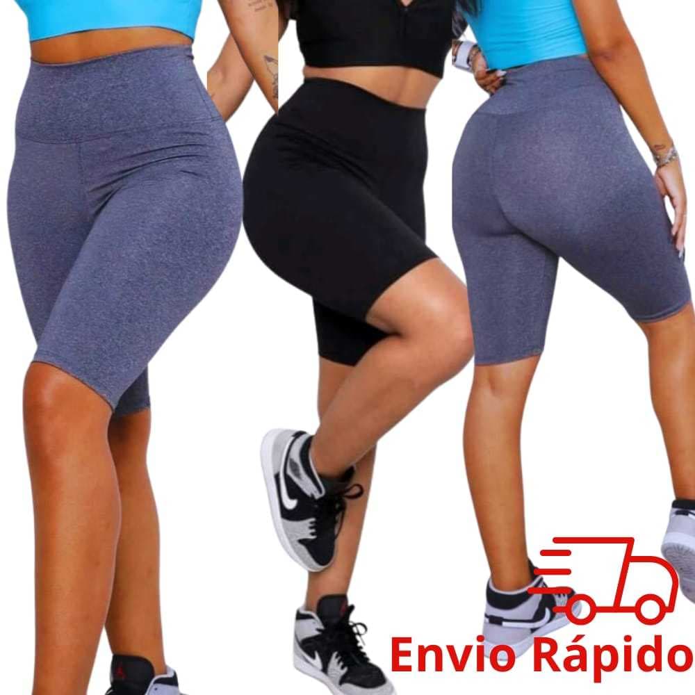 shorts legging feminino suplex Bermuda cintura alta academia e yôga