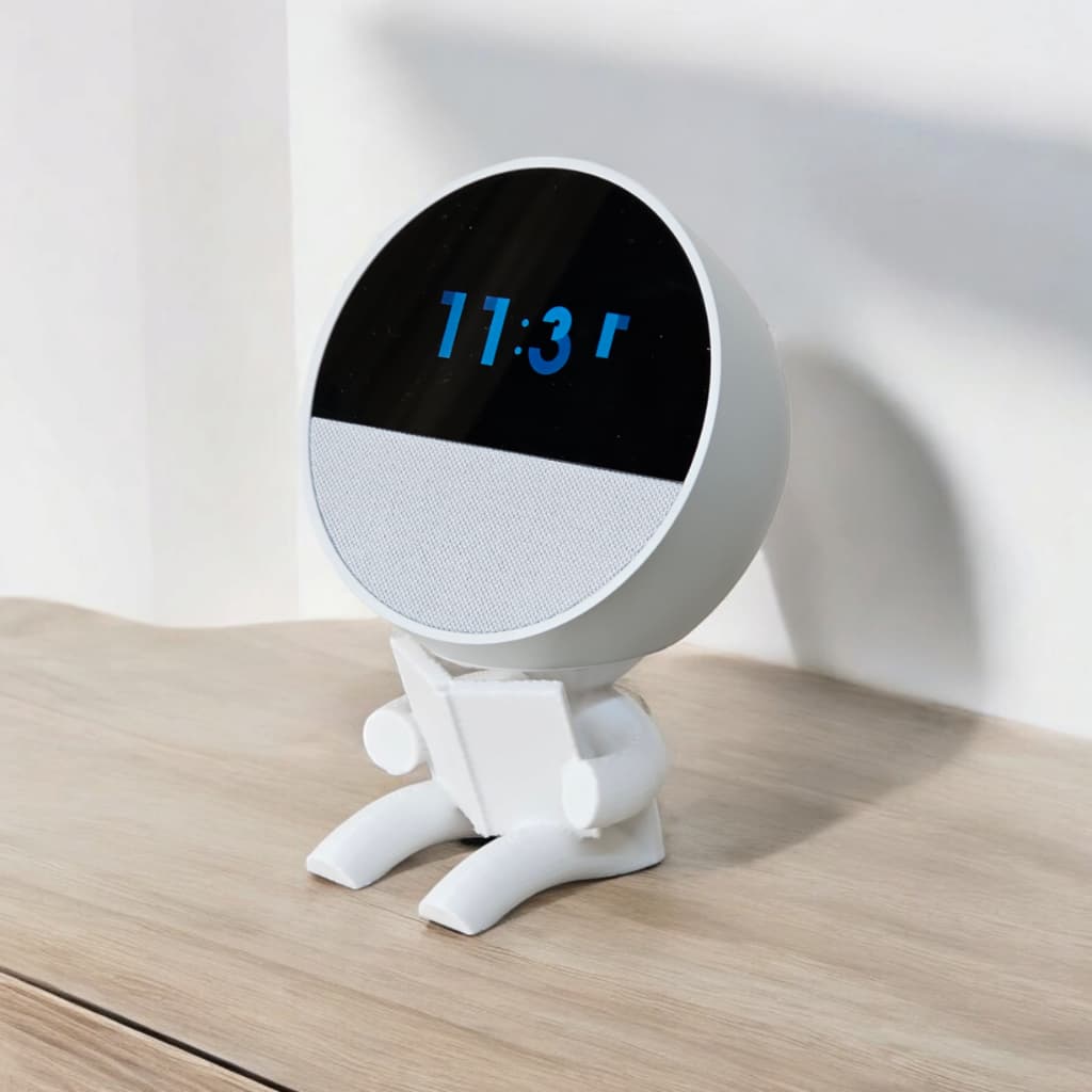 Suporte Alexa Echo SPOT. Tema Robert Plant Livro, Violão, Gato, cachorro, família- Presente,