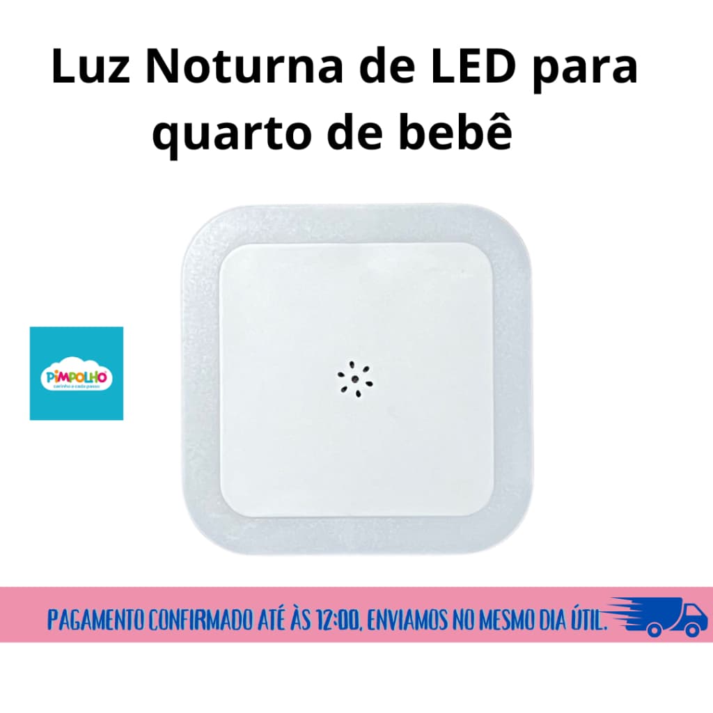Luz noturna infantil para quarto para quarto de bebê - Luminária LED com sensor de luminosidade