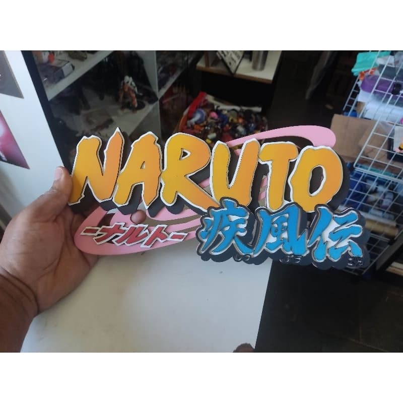 Placa Quadro Naruto Auto relevo Anime