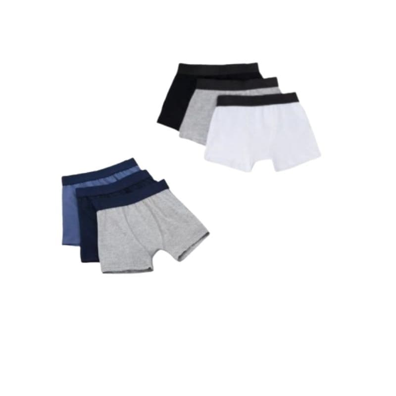 Kit de 6 cuecas boxer infantil e juvenil cores sortidas.