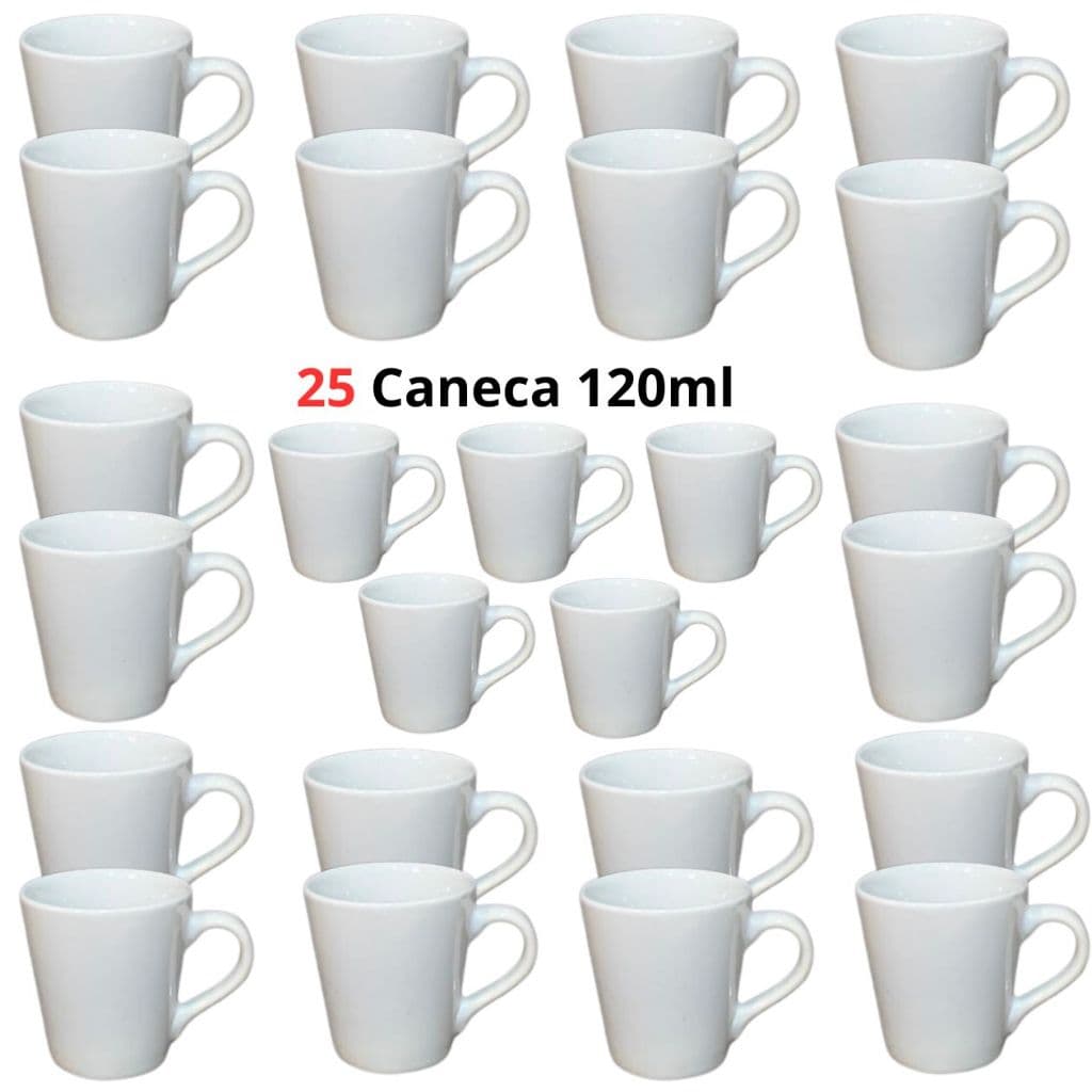 jogo de xícara para café caneca de porcelana caneca branca xícara de chá 120ml branca lisa